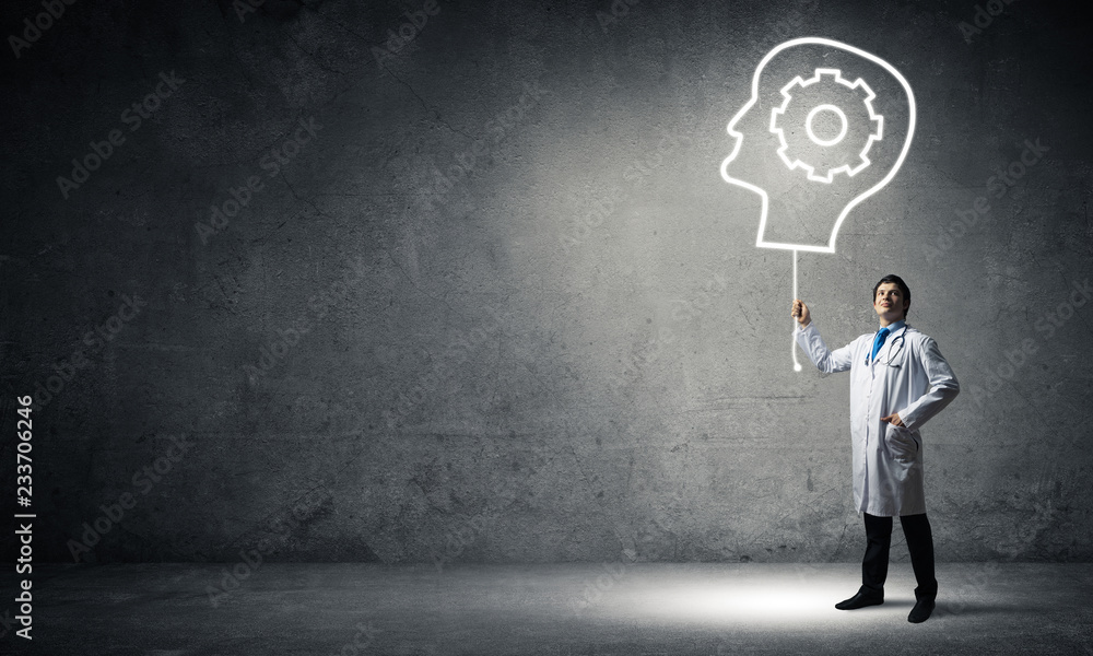 Neuroscience and brain research concept Neuroscience and brain research concept