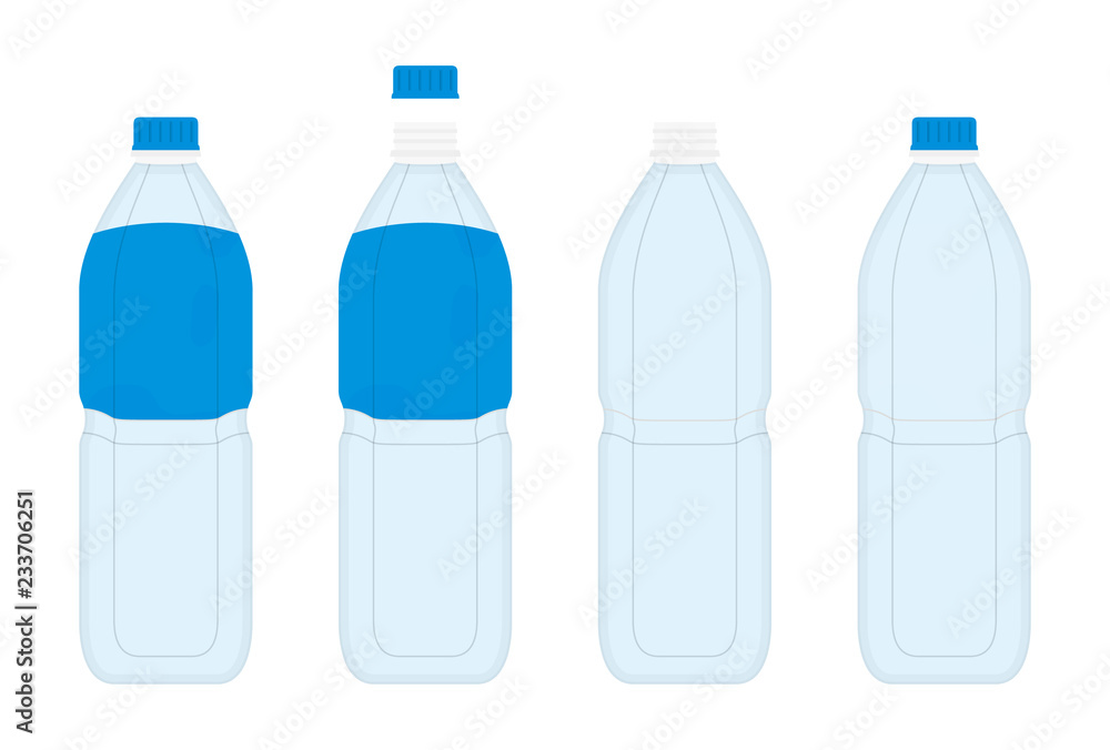 ペットボトル(プラスチックボトル)ベクター素材 ペットボトル(プラスチックボトル)ベクター素材