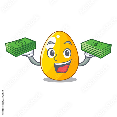 With money simple gold egg on design character