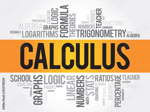 Calculus word cloud collage, education concept background