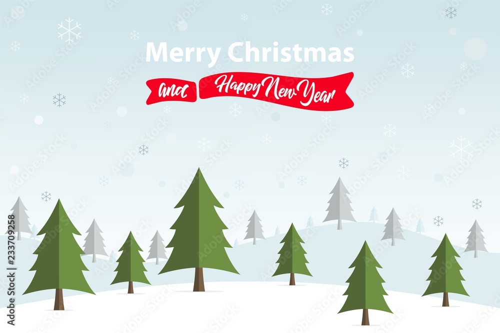 christmas background with trees and snowflakes christmas background with trees and snowflakes