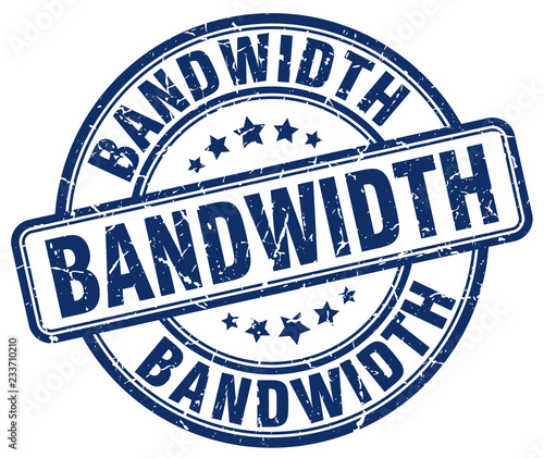 bandwidth blue grunge stamp