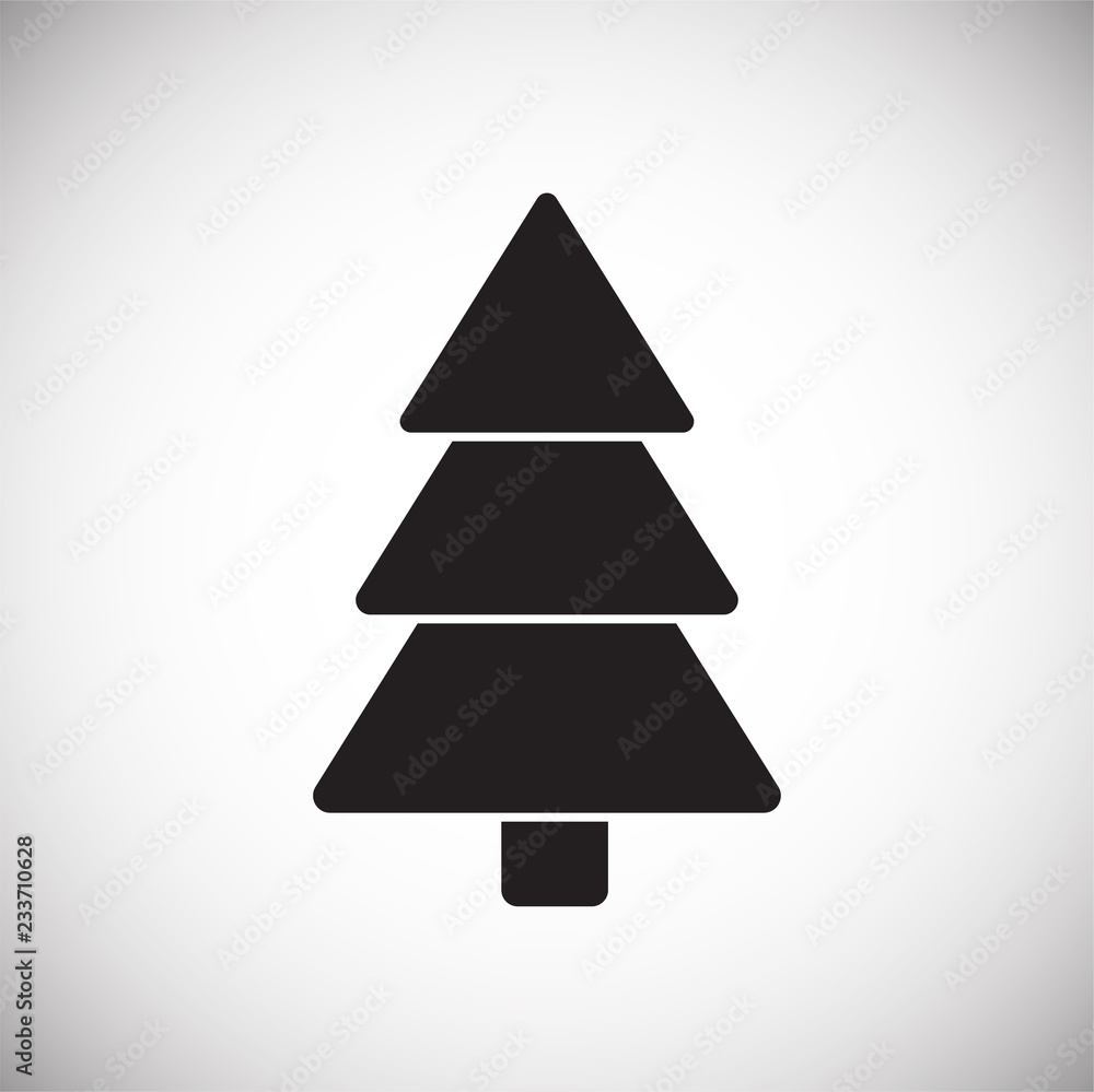 Christmas tree on white background icon Christmas tree on white background icon