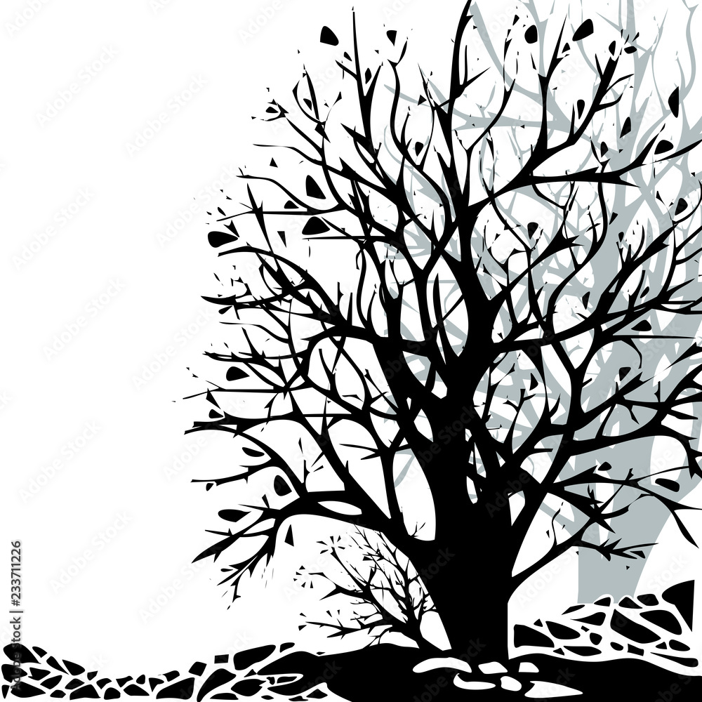 Abstract modern tree illustration Christmas Abstract modern tree illustration Christmas