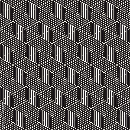 Vector seamless geometric pattern. Simple abstract lines lattice. Repeating elements stylish background