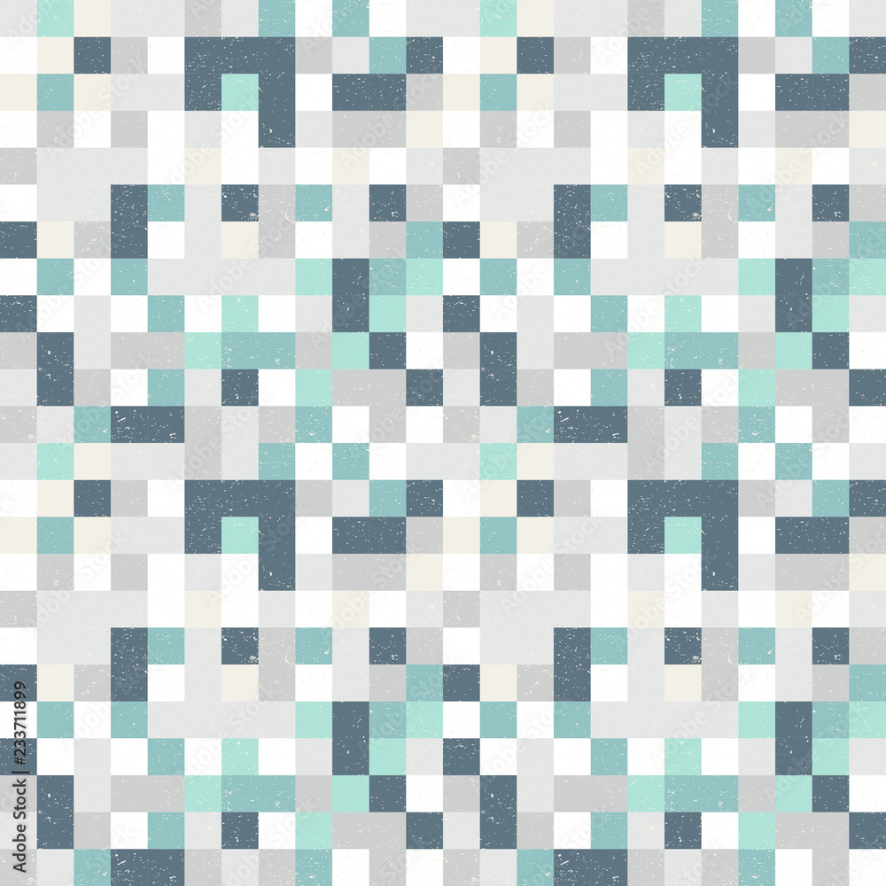 Squares mosaic geometric vector seamless pattern. Squares mosaic geometric vector seamless pattern.