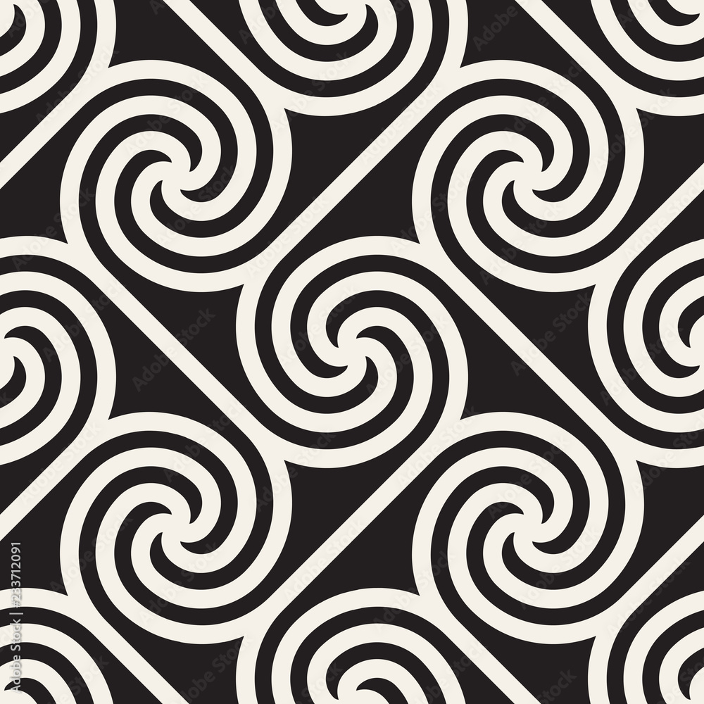 Obraz premium Vector seamless pattern. Modern stylish abstract texture. Repeating geometric tiles