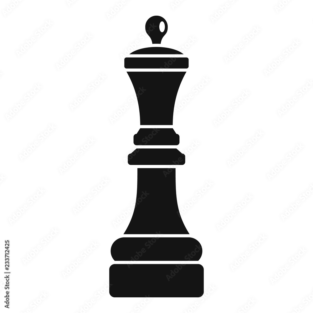 Fototapeta premium Chess queen icon. Simple illustration of chess queen vector icon for web design isolated on white background