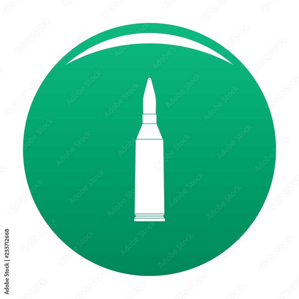 Thin cartridge icon. Simple illustration of thin cartridge vector icon for any design green