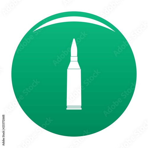 Thin cartridge icon. Simple illustration of thin cartridge vector icon for any design green