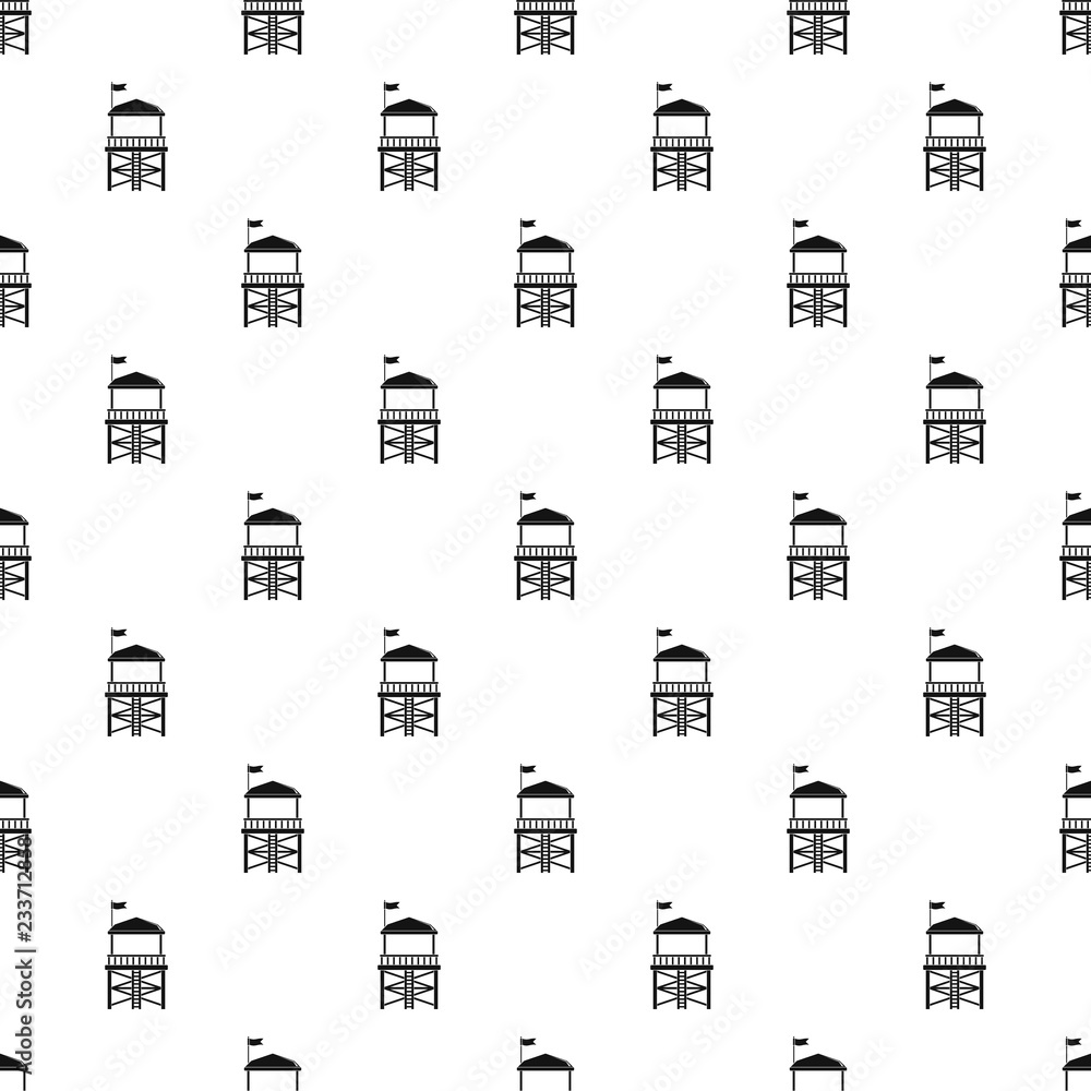Rescue tower pattern seamless vector repeat geometric for any web design