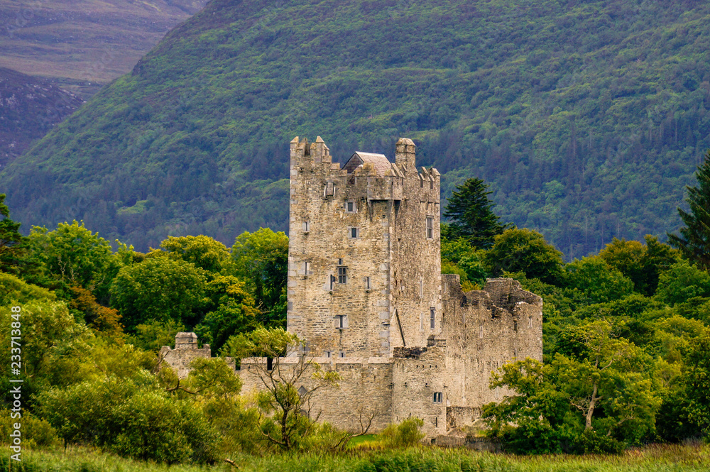 Old Ross Castle located in Killarney National Park,county Kerry, Ireland.