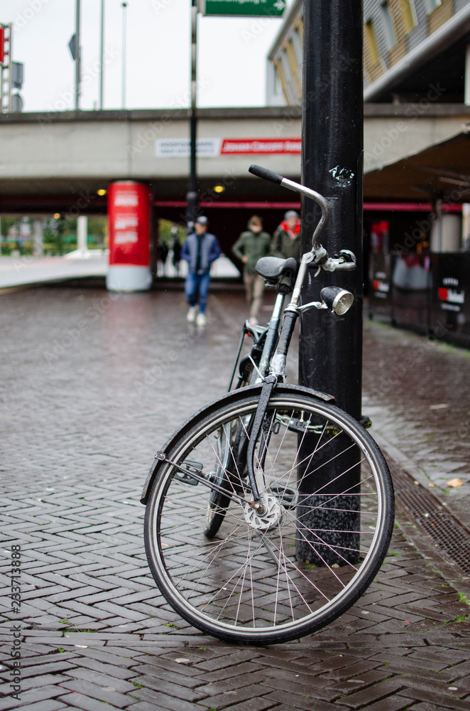 parked bike in amsterdam