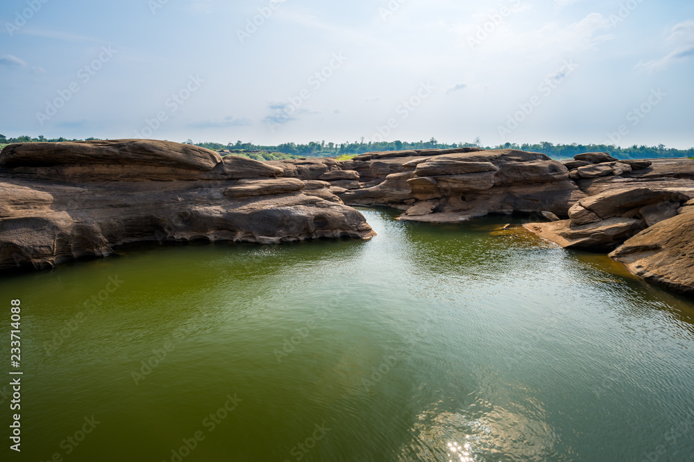 Natural of Rock Canyon in Mekhong River in Ubon Ratchathani, Thailand Natural of Rock Canyon in Mekhong River in Ubon Ratchathani, Thailand