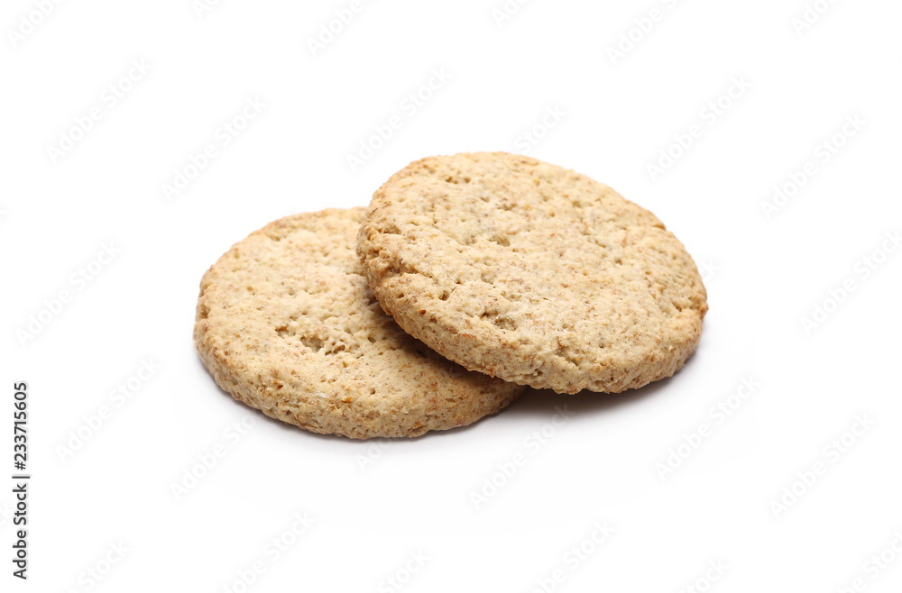 Oatmeal cookies isolated on white background Oatmeal cookies isolated on white background