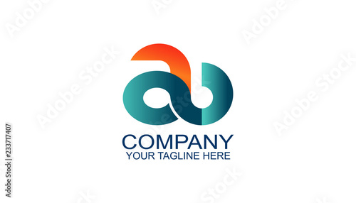 Letter A logo design template with infinity logo, modern style