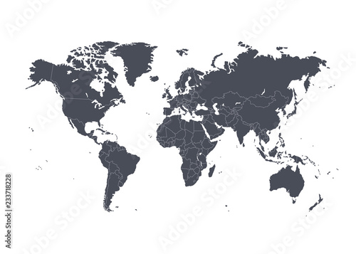 Vector Dark World Map