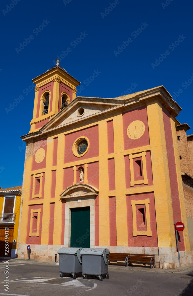 Borboto village church in Valencia Spain