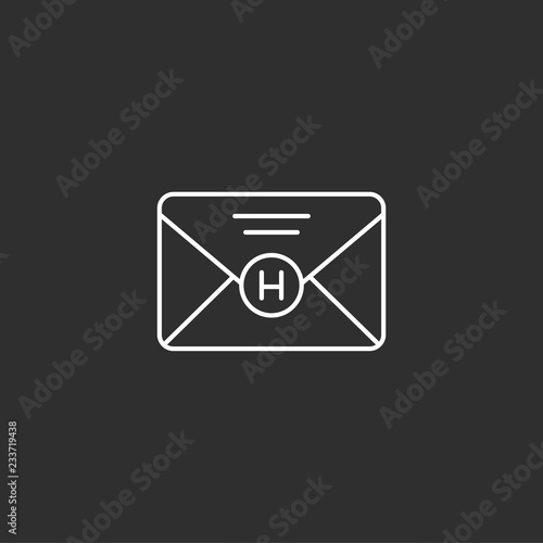 Envelope. Line art