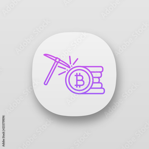 Cryptocurrency mining service app icon