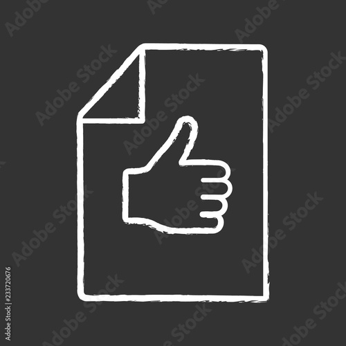 Approval document chalk icon