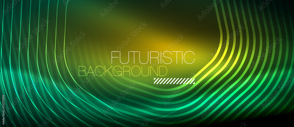 Neon glowing lines, magic energy space light concept, abstract background wallpaper design Neon glowing lines, magic energy space light concept, abstract background wallpaper design