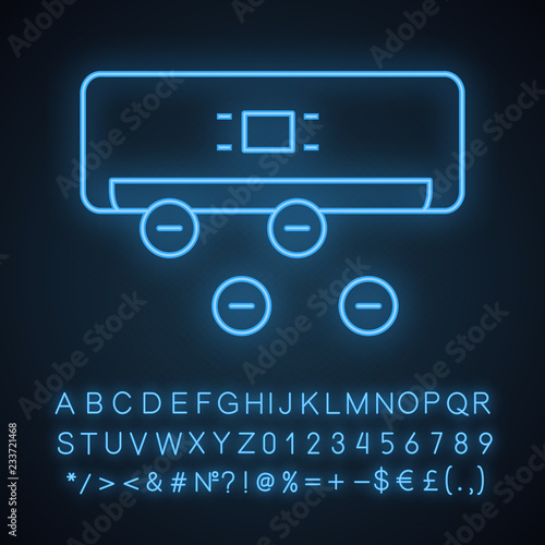 Air ionizer neon light icon