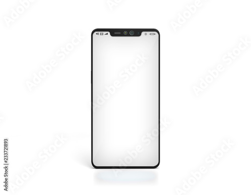Картината върху платно modern smartphone with notch and fingerprint sensor