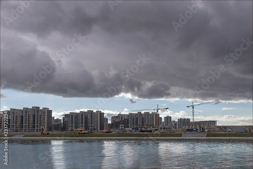 construction of new residential buildings of the waterfont © niki09