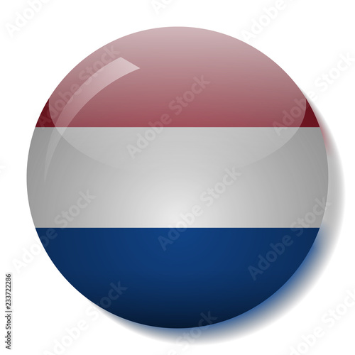 Dutch flag glass button vector illustration Free Download Dutch flag glass button vector illustration - GFXLoad