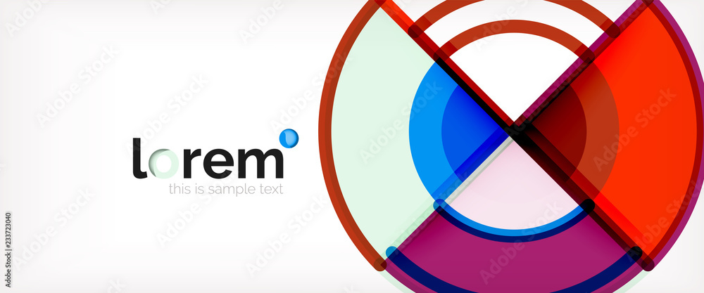 Obraz premium Vector abstract colorful circles background