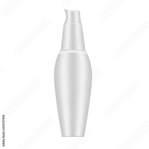 Cosmetic bottle with fine tip dispenser - face cream container, mock-up
