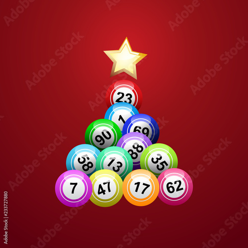 Vector christmas tree with bingo