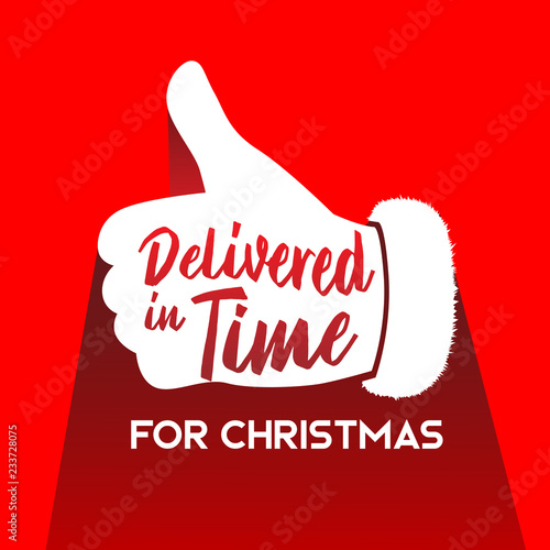 delivered in time for christmas santa thumbs up