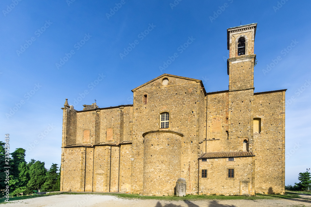View at the church of San Giusto in Volterra - Italy