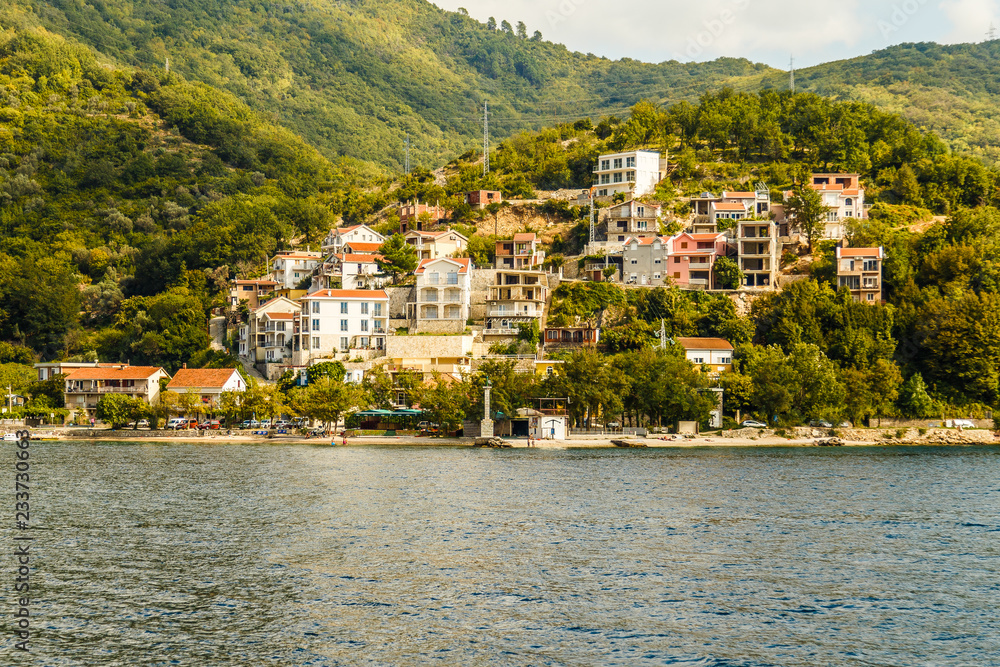 The picturesque city on the shore of the Bay of Kotor