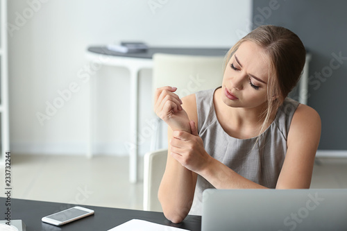 Young woman suffering from ...