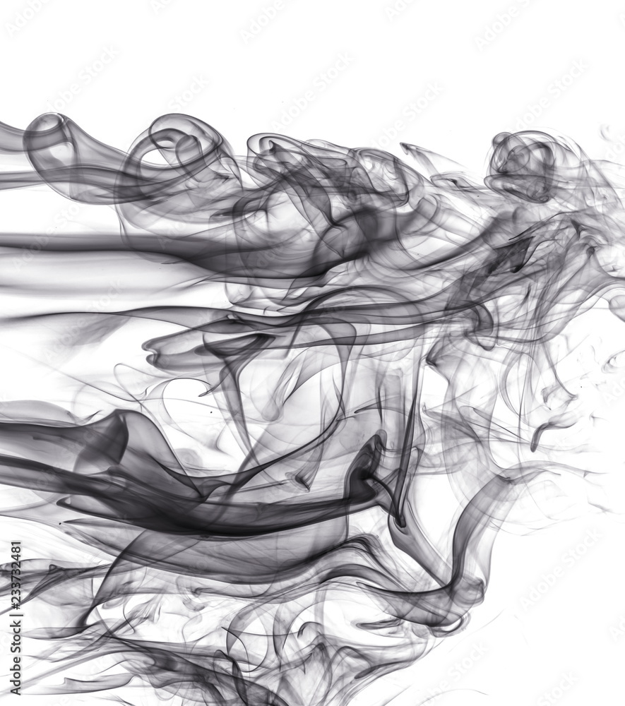 Black smoke on white background Black smoke on white background