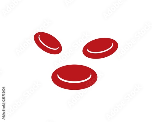 Red Blood Cell Logo vector icon illustration design