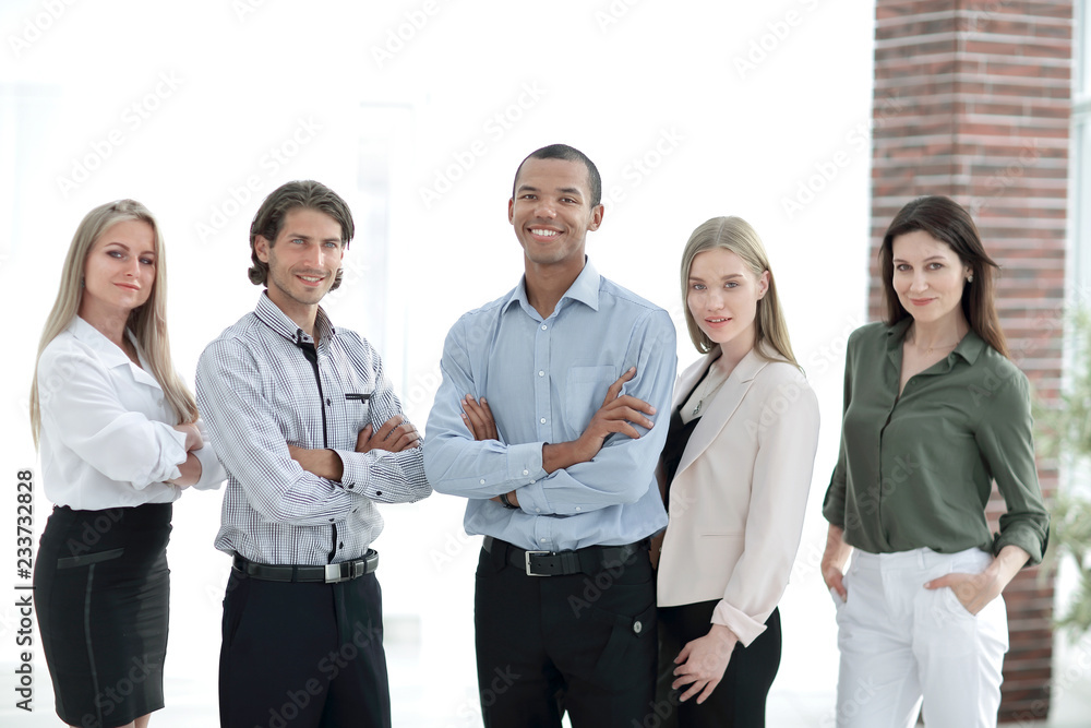 confident multiethnic business team .the concept of teamwork confident multiethnic business team .the concept of teamwork