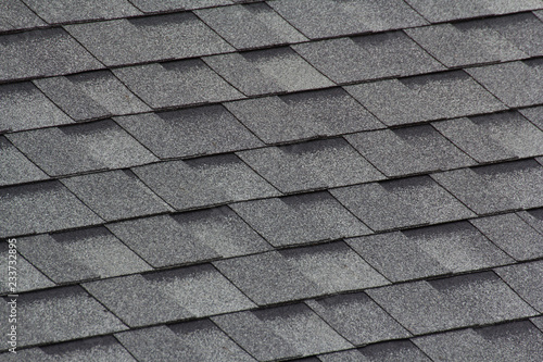grey and black roof shingles background and texture