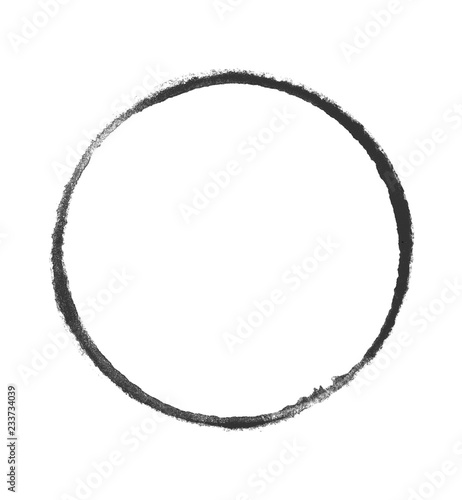Leerer schwarzer Kreis Abdruck