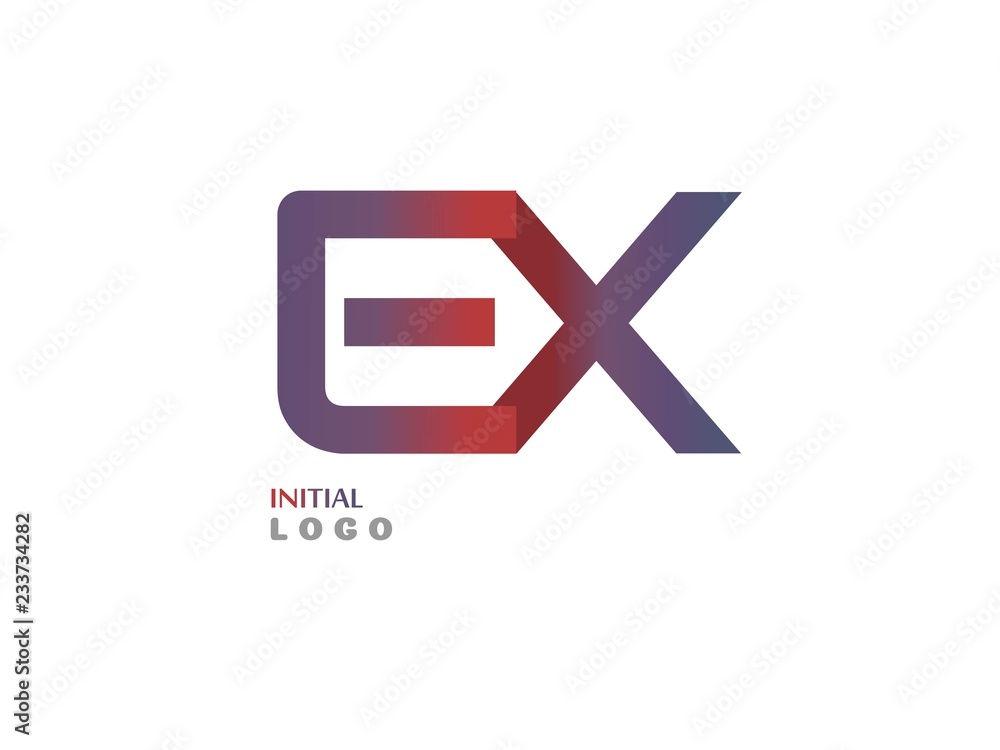 Obraz premium EX Initial Logo for your startup venture
