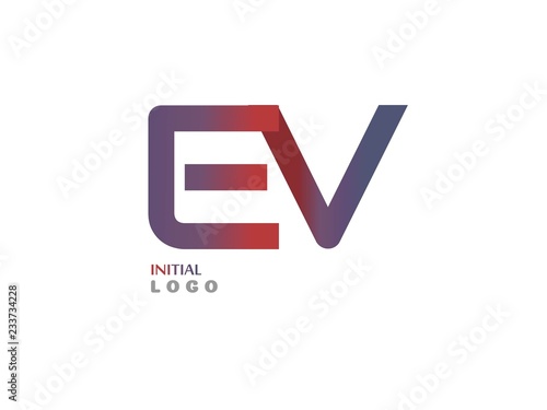 EV Initial Logo for your startup venture