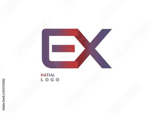 EX Initial Logo for your startup venture