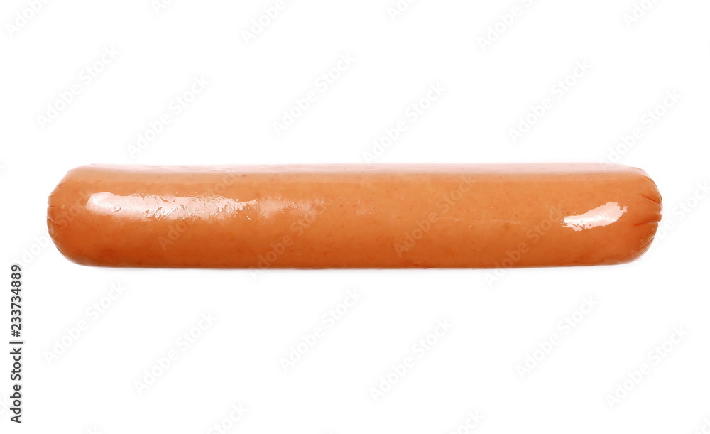 Hot dog isolated on white, top view Hot dog isolated on white, top view