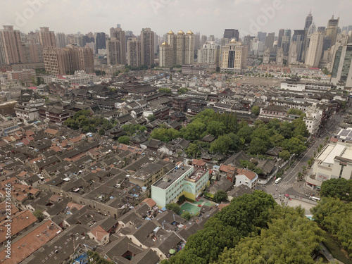 Aerial view of Shanghai skyline
