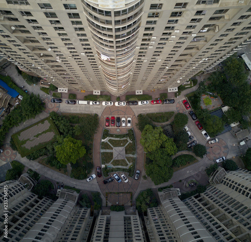 Top down view of 2 Highrise in Shanghai