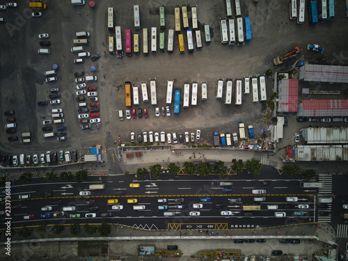 Aerial view of Bus Depot