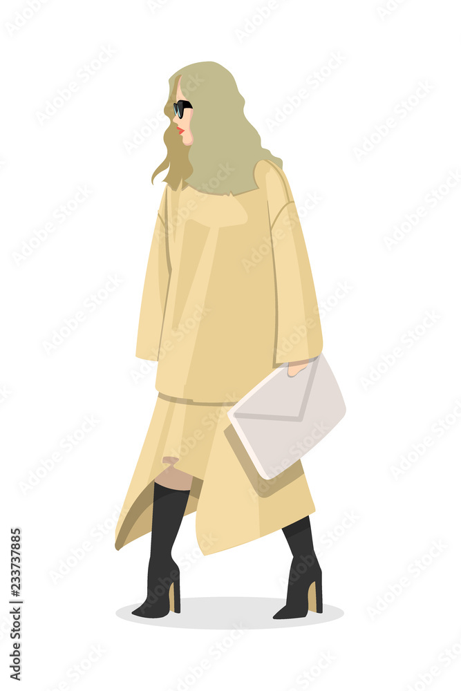 Women dressed in stylish trendy clothes - female Vector Image